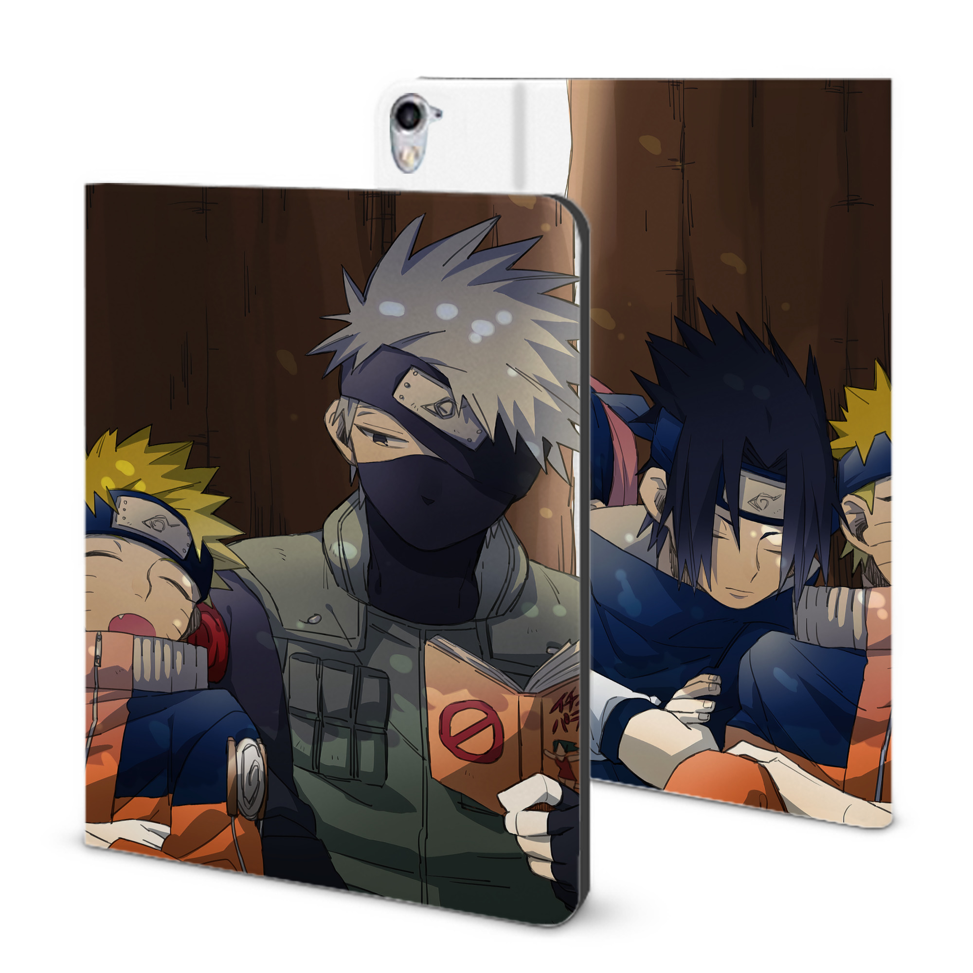 （画像用） NARUTO -ナルト- NARUTO -ナルト- 疾風伝 IPad ケース ブック型 PUレザー TPU 耐衝撃 軽量 薄型 ペン収納なし 全面保護 IPad 各モデル対応